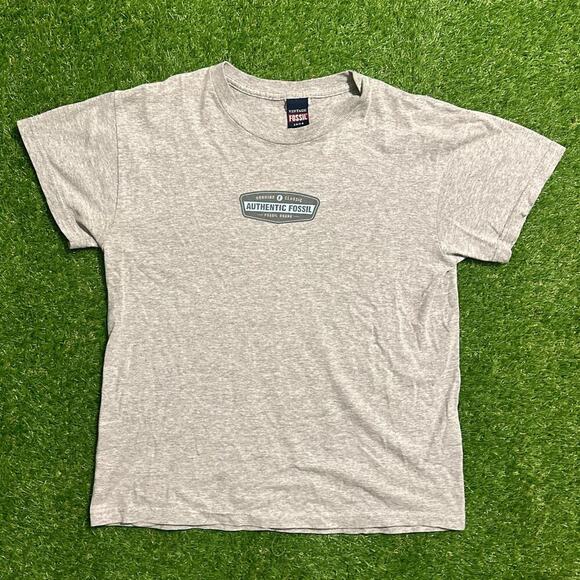 Authentic Fossil Grey Logo T-Shirt - Picture 1 of 5